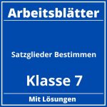 Satzglieder Bestimmen Klasse 7 Arbeitsblätter PDF