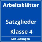 Satzglieder Klasse 4 Arbeitsblätter PDF