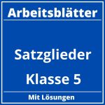 Arbeitsblätter Satzglieder Klasse 5 PDF