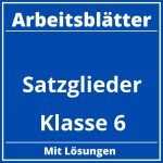 Satzglieder Arbeitsblätter Klasse 6 PDF