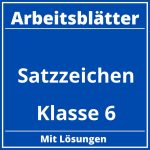 Arbeitsblätter Satzzeichen Klasse 6 PDF