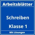 Arbeitsblätter Klasse 1 Schreiben PDF