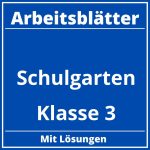 Schulgarten Klasse 3 Arbeitsblätter PDF