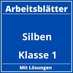 Silben Klasse 1 Arbeitsblätter PDF