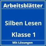 Silben Lesen Klasse 1 Arbeitsblätter PDF