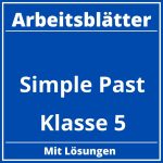 Simple Past Arbeitsblätter Klasse 5 PDF