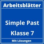 Arbeitsblätter Simple Past Klasse 7 PDF