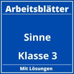 Arbeitsblätter Sinne Klasse 3 PDF