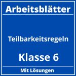 Teilbarkeitsregeln Klasse 6 Arbeitsblätter Mit Lösungen PDF