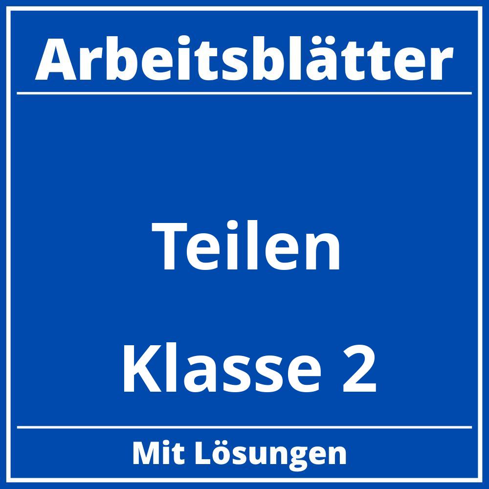 Teilen Klasse 2 Arbeitsblätter