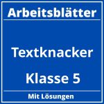 Textknacker Klasse 5 Arbeitsblätter Kostenlos PDF