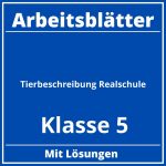 Tierbeschreibung Klasse 5 Realschule Arbeitsblätter Kostenlos PDF