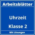 Arbeitsblätter Uhrzeit Klasse 2 PDF