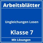 Ungleichungen Lösen Klasse 7 Arbeitsblätter PDF