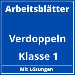 Verdoppeln Klasse 1 Arbeitsblätter PDF