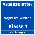 Vögel Im Winter Klasse 1 Arbeitsblätter PDF