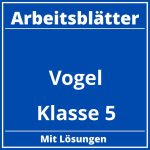 Arbeitsblätter Vögel Klasse 5 PDF