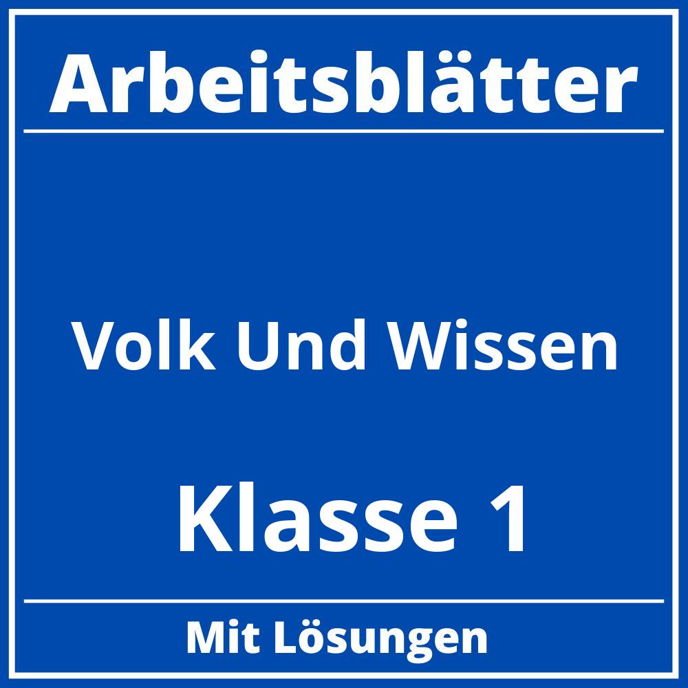 Volk Und Wissen Arbeitsblätter Klasse 1