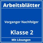 Vorgänger Nachfolger Klasse 2 Arbeitsblätter Kostenlos PDF