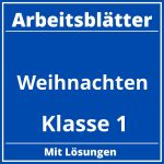 Arbeitsblätter Weihnachten Klasse 1 PDF