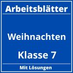 Arbeitsblätter Weihnachten Klasse 7 PDF