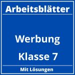 Werbung Klasse 7 Arbeitsblätter PDF