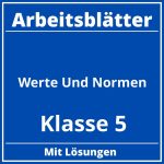 Werte Und Normen Klasse 5 Arbeitsblätter PDF