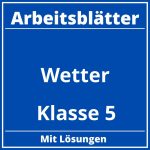 Arbeitsblätter Wetter Klasse 5 PDF