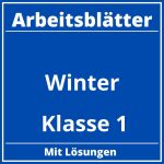 Winter Klasse 1 Arbeitsblätter PDF