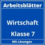 Wirtschaft Klasse 7 Arbeitsblätter PDF