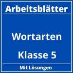 Arbeitsblätter Wortarten Klasse 5 PDF