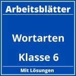 Arbeitsblätter Wortarten Klasse 6 PDF