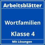 Wortfamilien Arbeitsblätter Klasse 4 Kostenlos PDF