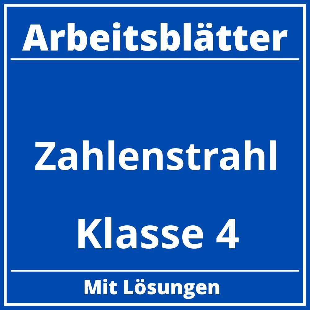 Zahlenstrahl Klasse 4 Arbeitsblätter