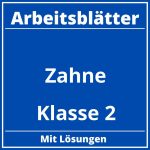 Arbeitsblätter Zähne Klasse 2 PDF