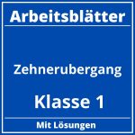 Zehnerübergang Klasse 1 Arbeitsblätter Kostenlos PDF