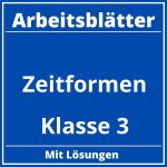 Arbeitsblätter Zeitformen Klasse 3 PDF